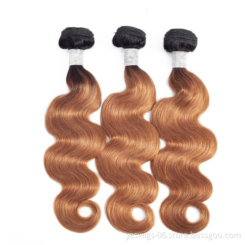 1b/30 Ombre Bundles Full Cuticle Body Wave 1Bundle Brazilian Human Hair Weave Bundles 100% Virgin Human Hair Extensions
